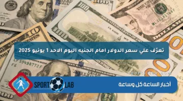 تعرّف على سعر الدولار أمام الجنيه اليوم الأحد 1 يونيو 2025